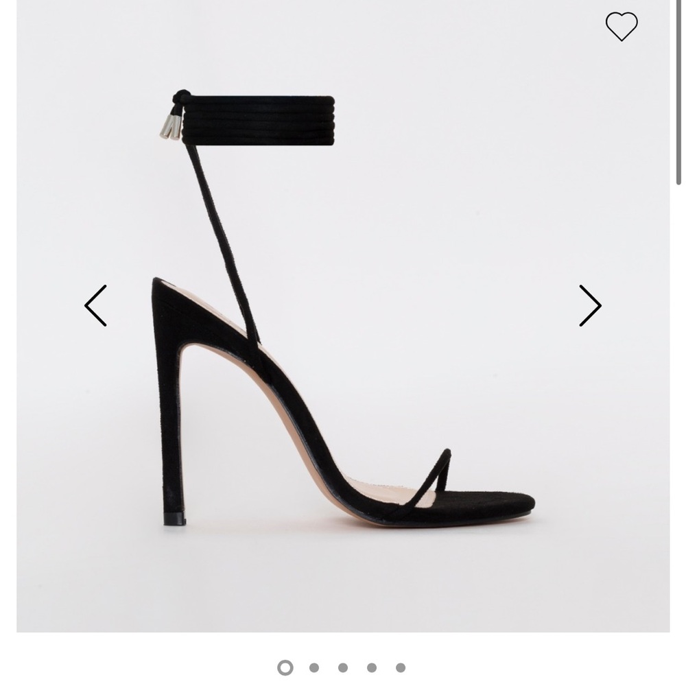 Black Lace Up Stilettos